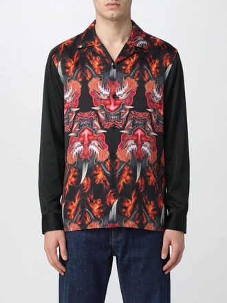 Yohji Yamamoto Long-Sleeved Graphic Print Shirt in Recycled Fabric