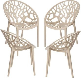 Regalos Miguel Packs Sillas Jard&iacute;n - Pack 4 Sillas Nido Basic - Beige