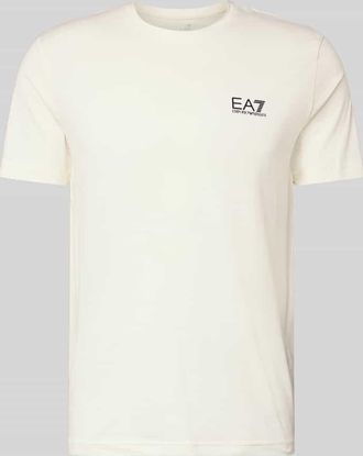 Emporio Armani T-Shirt mit Label-Print in Offwhite, Größe XXXL