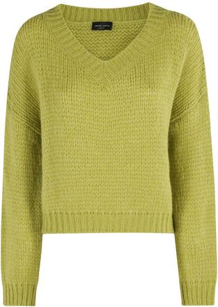 Roberto Collina Relaxed Fit V-Neck Alpaca Blend Sweater