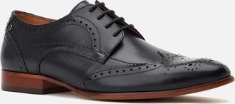 base Mens Base London Barbera Leather Mens Black Standard Brogues Shoes - Size: 12