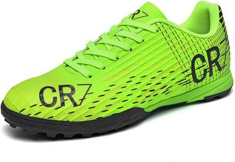 Generic Mens Spike Lawn Low Top Breathable Fashion Football Shoes, Broken Nails -- Green, 6.5 UK