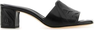 Alexander McQueen Zwarte Leren Zeehondenmuilen Sandalen - Dames - Muiltjes - Zwart - 35 EU - Schoenen
