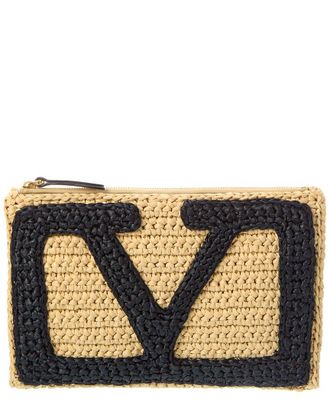 Valentino Viva Superstar Raffia Pouch