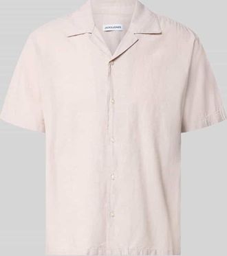 Jack & Jones Jack & Jones Regular Fit Freizeithemd aus Baumwoll-Leinen-Mix in Sand, Gr&ouml;&szlig;e XXL