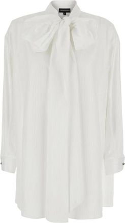 Emporio Armani Lange Mouwen Shirt - Dames - Blouses - Wit - XS - Katoen - Overhemden