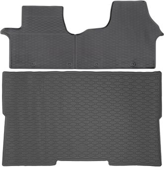 OEM Opel Vivaro B Van Desde 09.2014-02.2019 Set - Alfombrillas De Goma Para Coche + Alfombrilla Para Maletero