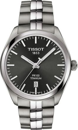 Tissot PR100 Titanium Bracelet Watch, 39mm in Anthracite at Nordstrom