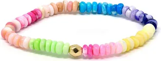 Anzie Boheme Multicolor Opal Beaded Stretch Bracelet in Rainbow at Nordstrom