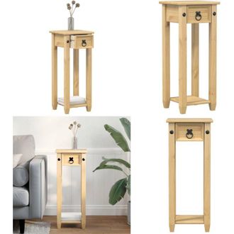 vidaXL Porta Piante Corona 30x30x73 cm in Legno Massello di Pino - Supporto per piante - Porta fiori