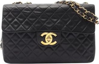 Chanel Pre-owned Deauville Lambskin Schoudertas - Dames - Vintage Schoudertas - Zwart - ONE Size - Leer - Vintage