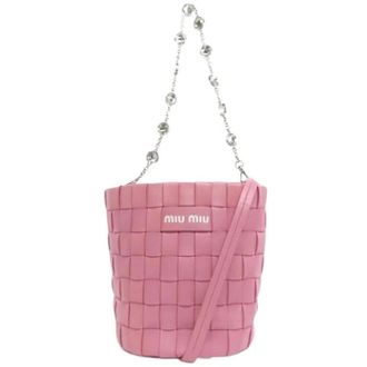 Miu Miu Pre-owned Bucket Bags, female, Pink, Size: ONE SIZE Pre-owned Bucket Bag