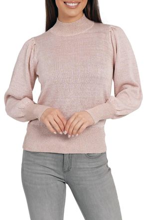 Love Token Evelyn Mockneck Sweater In Rose Gold