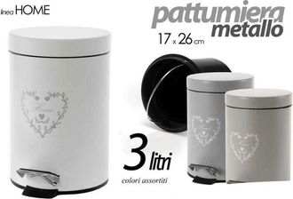 Trade Shop Trade Shop - Cubo Metal 17x26cm 3lt Decoracion Hogar Varios Colores Surtidos Redondo 748622