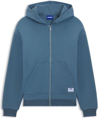 HUGO BOSS Double-layered zip-up hoodie in terry