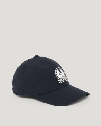 Belstaff Mountain Logo Cap Unisexs Compact Ripstop Dark Ink Size One Size