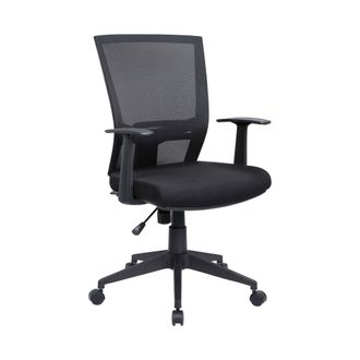 Serena Serena - Silla De Oficina Palmerston, Silla Ejecutiva De Malla Con Reposabrazos, Asiento De Oficina Ergon&oacute;mico, Cm 59x64h96/106, Negro