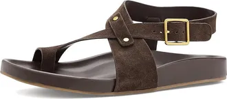 Franco Sarto Blair Womens Wedge Shoes Umber Dark Brown Suede : 8.5 M, Leather