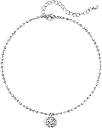 Lili Claspe Mini Cleo Anklet in Silver at Nordstrom