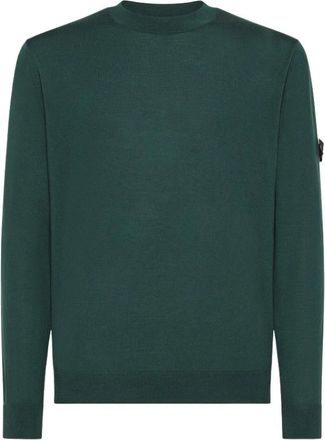 Peuterey Rondgebreide trui - Heren - Ronde hals truien - Groen - S - Wol - Truien & Vesten