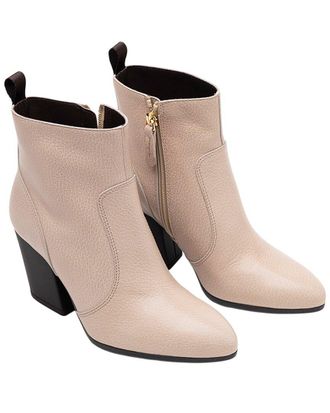 Hogan Pointed-Toe Leather Bootie