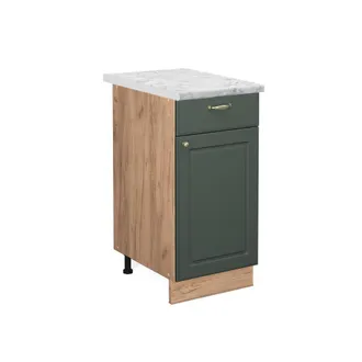 Vicco Mueble Bajo De Cocina Fame-line, Verde Dorado Casa De Campo, 40 Cm, Et M&aacute;rmol