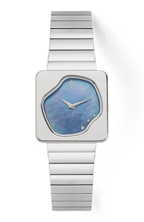 Vanna Astra Gemstone and Diamonds Watch in Blue Pearl-Silver at Nordstrom