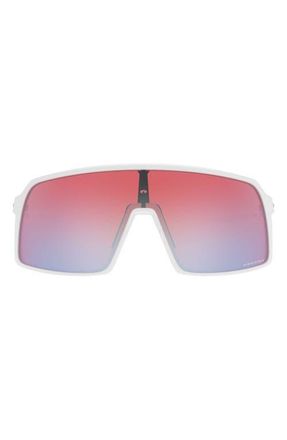 Oakley Sutro 137mm Shield Sunglasses in White/prizm Snow Sapphire at Nordstrom