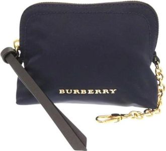 Burberry Pre-owned Clutches, female, Blue, Size: ONE SIZE Pre-owned Nylon Home-Office Clutch