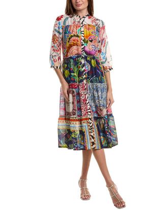 Johnny Was Regia Silk Tiered Dress