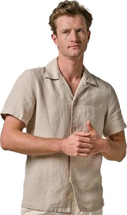 Profuomo overhemd beige met borstzak gem&ecirc;leerd