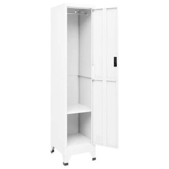 Berkfield Home Locker Cabinet White 38x45x180 cm Steel | Size: 38 x 45 x 180 cm