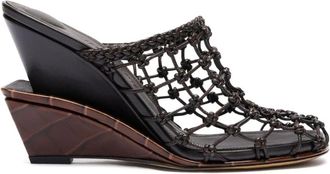 Jacquemus Bruine en Zwarte Sandalen voor Vrouwen - Dames - Sleehakken - Veelkleurig - 38 EU - Schoenen