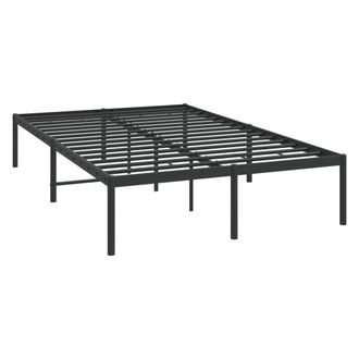Berkfield Home Metal Bed Frame Black 120x190 cm Small Double