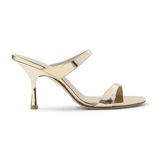 Stuart Weitzman Heeled Mules, female, Yellow, Size: 7 1/2 US Nudist Slide 85 Sandals