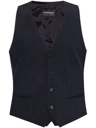 Emporio Armani Wollen gilet - Zwart