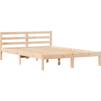 vidaXL Marco De Cama Marr&oacute;n 220 X 160 Cm Madera Maciza De Pino Vidaxl