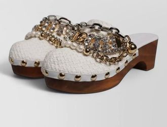 Dolce & Gabbana embellished chain platform mules