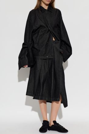 Yohji Yamamoto Denim Skirt, Womens, Black