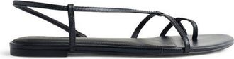 Madewell Iggy Strappy Sandal in True Black at Nordstrom, Size 7.5