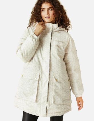 Regatta Womens Regatta x Christian Lacroix Womens Cailar Waterproof Jacket - White - Size: 14