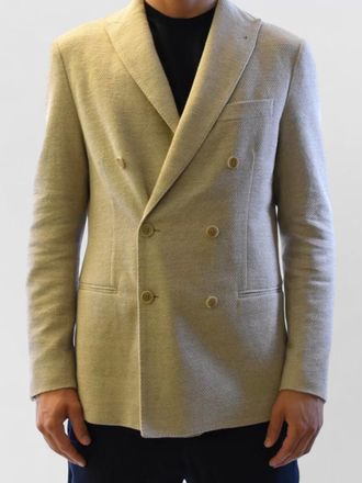 Fay double breasted jacket notch lapel buttoned cuffs