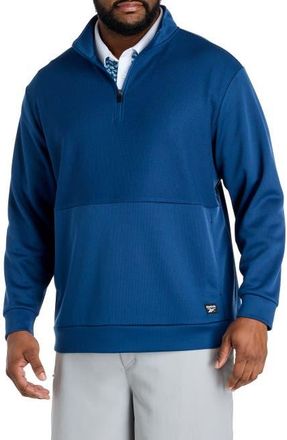 Reebok Big & Tall Performance Double-Knit 1/4-Zip Pullover in Batik Blue at Nordstrom, Size 2X Big