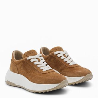 Hogan Suede Low-Top Sneaker - Beige