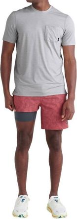 Saxx Droptemp All Day Cooling Short Sleeve Pocket Tee In Turbulence Heather