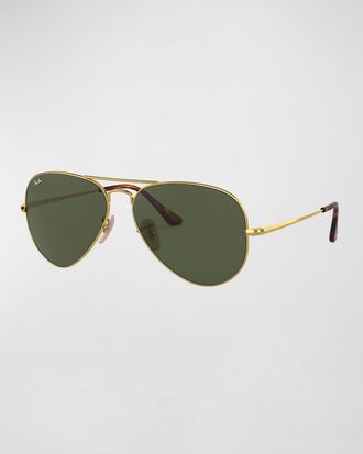 Ray-Ban Mens Evolve Metal Aviator Sunglasses, 58MM