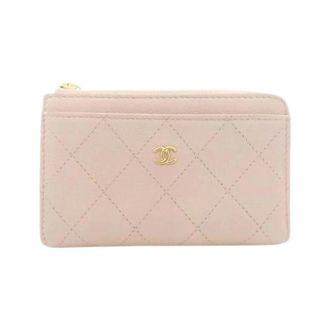 Chanel Pre-owned Card Case - Dames - Pre-owned - Roze - Maat: ONE Size Leer
