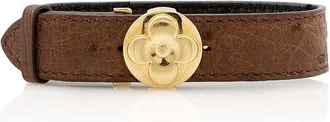 Louis Vuitton Leather Vintage Ostrich Wish Bracelet (Authentic Pre-Loved)