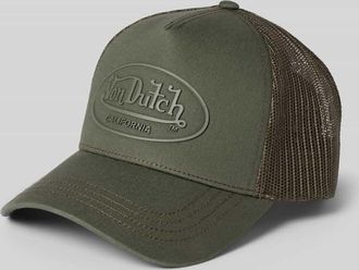 Von Dutch Trucker Cap mit Label-Print und verstellbarem Riegel in Oliv, Gr&ouml;&szlig;e 1