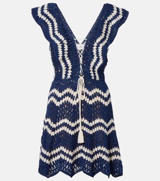 Anna Kosturova Miniabito Melissa in crochet di cotone